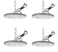 4pcs UFO LED Foco LED Industrial 100W, 10000LM Naves Industriales UFO LED, 6500K Impermeable IP65 Foco LED Industrial para Patio, Garaje, Fábrica, Taller