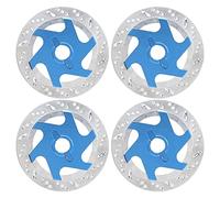 4PCS Universal Aluminum Alloy RC Car Brake Disc | CNC Machined Hex Adapter for 1/10 Scale RC Cars/Trucks/SUV | Lightweight & Sturdy Finish (Dark Blue)
