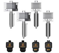 4PCS Upgraded P2S/X2D/H2 Series Alta Velocidad Quick Swap Hotend Boquilla Acero Endurecido de 0,2+0,4+0,6+0,8mm con Cubierta Silicona Compatible with Bambu Lab X2D/P2S/H2D/H2S/H2C Impresora 3D