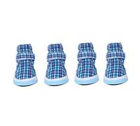 4pcs Zapatos Deportivos para s Mascotas Zapatos para Correr para Cachorros Azul Antideslizante Tela Suave Zapatillas de Deporte Transpirables para Cachorros Suela (2#)