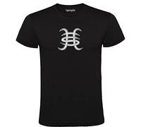 4people Camiseta Negra con Logotipo de Héroes - Estilo Rockero para Fans de la Banda (FR/ES, Letras, S, Regular, Regular, Negro)