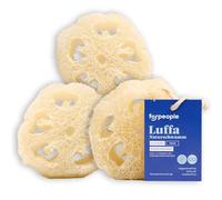 4people Esponja natural de luffa, juego de 3 unidades, esponja exfoliante corporal de Loofah 100% natural, esponja exfoliante para la piel para el cuidado corporal natural, esponja de lavado para la