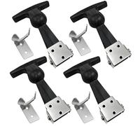 4Pestillos De Extracción Flexibles De Goma, Cierres De Goma De Acero Inoxidable, Pestillos Para Tirar Con Mango En T, Capó De Goma Elástico De Acero Inoxidable Para Caja Herramientas Vehículo Capómero