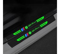 4Piez Decoración para Estribos Fibra de Carbono Pegatinas para Alfa Romeo Giulietta GT 159 147 156 F1 Stelvio, Protector Umbrales Puertas de Coche, Antiarañazos Piezas De Auto