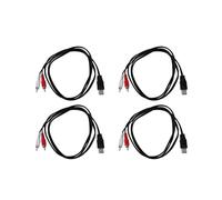 4piezas 1.5M Usb A Macho A 2X Rca Phono Macho Av Cable Cable Pc Tv Aux Audio Video Adaptador