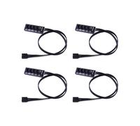 4piezas 40Cm 1 una 5 4-Pin TX4 PWM Fan CPU HUB Splitter PC Case Chasis Cooler Extension Cable Adapter Controller
