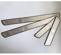 4Piezas Acero Inoxidable Protector Umbral Puerta Coche para VW T5 T6 T6.1 California Multivan Transporter T7 Multivan, Pedal de Bienvenida el Umbral La Puerta Exterior del Coche Protector Accesorios
