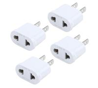 4Piezas Adaptador Enchufe Español a Americano, 10A 250V Adaptadores 2-Pin Europa a 2-Pin USA, De Viaje Universal para EE.UU, Japón, Canadá, México, Brazil, Thailand, Colombia, Panama
