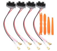 4Piezas Adaptadores Cables Connectores Altavoces para Coche a DIN Mercedes | Cables Adaptadores de Altavoz Connectores con Mercedes A/B/C/E/G/M Klasse VW Crafter BMW Smart Porsche 911 997 Cayman