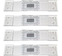 4Piezas Fisurometro Monitoreo De Grietas,Monitor De Grietas Acrílico,Medidor DeGrietas, Herramienta Registrogrietas,Regla Medicióngrietas,Regla De Espacios Precisa Para DetectarGrietas Y Deformaciones