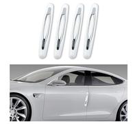 4Piezas Protector Puertas Coche,Protector Parachoques Coche Anticolisión Protector Lateral Coche Antiarañazos,Accesorios Coche Universales Protector de Puertas de Coche/SUV (Blanco)