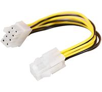 4Pin a 8Pin Mainboard Cpu Power Adapter Cable Cable de alimentación 4Pin macho a 8Pin Female Lead Extension Cpu Adapter Atx - NegroAtractivo