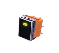 4pin Drawing Process Aluminum Oxidation of Key 16A 250VAC DPDT Aluminum Panel Waterproof Rocker Switch(Yellow(Black Panel),110V) Controls Switches