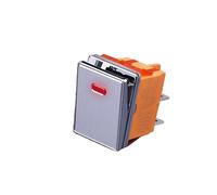4pin Drawing Process Aluminum Oxidation of Key 16A 250VAC DPDT Aluminum Panel Waterproof Rocker Switch(Red(Silvery Panel),9-24V) Controls Switches