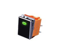 4pin Drawing Process Aluminum Oxidation of Key 16A 250VAC DPDT Aluminum Panel Waterproof Rocker Switch(Green(Black Panel),9-24V) Controls Switches