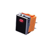 4pin Drawing Process Aluminum Oxidation of Key 16A 250VAC DPDT Aluminum Panel Waterproof Rocker Switch(Red(Black Panel),110V) Controls Switches