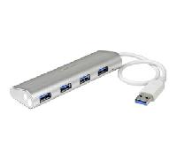 StarTech.com Hub Ladrón USB 3.0 de 4 Puertos - Hub Concentrador USB-A - Alimentado por el Bus - 5Gbps - Hub USB Portátil - Carcasa Resistente