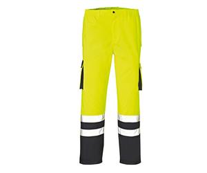 4PROTECT Advertencia apuestarspantalones de protección Baltimore amarillo fluorescente/azul marino XXL