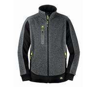 4PROTECT Betrschutz chaqueta polar Maine negro/blanco melange L