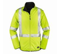 4PROTECT Chaqueta reversible de alta visibilidad Reno Amarillo fluorescente/negro 5XL
