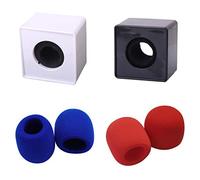 4pz Cubo de Balla Entrevista Forma de Micrófono Bandera De Estación+micrófono Parabrisas Cubiertas de Espuma Cubiertas de Micrófonos