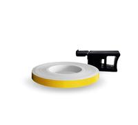 4R Quattroerre.it 10298 Wheel Stripes Tiras Adhesivas para Llantas de Moto con Aplicador, Amarillo Raza, 7 mm x 7 mt