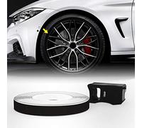 4R Quattroerre.it 10341 Wheel Trim Tiras adhesivas Reflectantes con Aplicador para Llantas de Coche, Negro, 7 mm x 6 mt