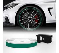4R Quattroerre.it 10346 Wheel Trim Tiras Adhesivas Reflectantes con Aplicador para Llantas de Coche, Verde, 7 mm x 6 MT