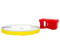 4R Quattroerre.it 10353 Wheel Trim Tiras adhesivas Reflectantes con Aplicador para Llantas de Coche, Amarillo, 5 mm x 6 mt