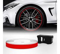4R Quattroerre.it 10361 Wheel Trim Tiras Adhesivas Racing con Aplicador para Llantas de Coche, Rojo, 5 mm x 6 MT