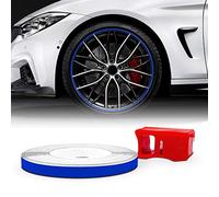 4R Quattroerre.it 10363 Wheel Trim Tiras adhesivas Racing con Aplicador para Llantas de Coche, Azul, 5 mm x 6 mt