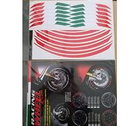 4R Quattroerre.it 10398 Wheel Rim Tiras adhesivas para Llantas Moto Kit Componible Rojo, Italy