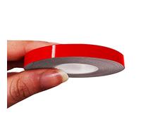 4R Quattroerre.it 10481 Franjas Trim Tiras Adhesivas para Coche, Rojo, 7 mm x 10 Mt