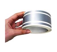 4R Quattroerre.it 10531 Franjas Trim Tiras Adhesivas para Coche, Plateado, Tres Cables 50 mm x 10 MT