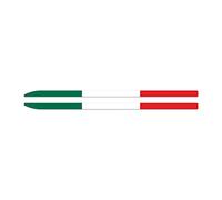 4R Quattroerre.it 10607-d Stripes - Tiras adhesivas tricolor Italia para espejos retrovisores