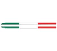 4R Quattroerre.it 10609 Stripes 3D - Tiras Adhesivas Tricolor con la Bandera Italiana, 6 x 173 mm, 2 Unidades Derecha e Izquierda