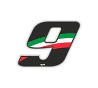 4R Quattroerre.it 13229 Número Raza 9 Mini, Italia Tricolor, 27 x 23 mm