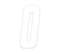 4R Quattroerre.it 13320 Número Cruz 0, Blanco, h15 cm, Set de 3 Piezas