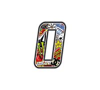 4R Quattroerre.it 13350 Número 0 Sticker Bomb, 10 x 10 cm