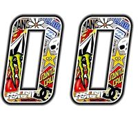 4R Quattroerre.it 13350 Número 0 Sticker Bomb, 10 x 10 cm (Paquete de 2)