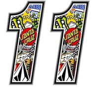 4R Quattroerre.it 13351 Número 1 Sticker Bomb, 10 x 10 cm (Paquete de 2)