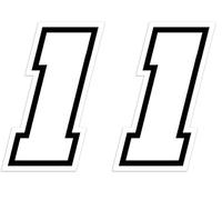 4R Quattroerre.it 13361 Número Racing 1 Moto GP, Blanco, 10 x 10 cm (Paquete de 2)