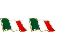 4R Quattroerre.it 14009 Etiqueta Adhesiva 3D Bandera Italia el Viento HQ, 78 x 40 mm (Paquete de 2)