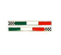4R Quattroerre.it 14080A Stickers 3D Bandera Italia Ajedrez DX+SX HQ, 110 x 10 mm, Tricolor