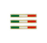 4R Quattroerre.it 14124 Stickers 3D Bandera Italia Trío HQ, 55 x 8 mm