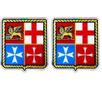 4R Quattroerre.it 14144 Etiqueta Adhesiva 3D República Marítima HQ, 50 x 55 mm (Paquete de 2)