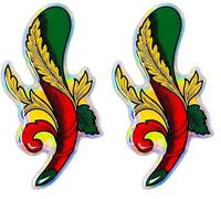 4R Quattroerre.it 14145 Etiqueta Adhesiva 3D As Bastones HQ, 46 x 55 mm (Paquete de 2)