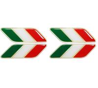 4R Quattroerre.it 14213 Stickers 3D Bandera Diagonal Italia DX-SX HQ, 90 x 28 mm (Paquete de 2)