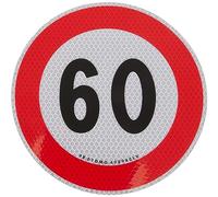 4R Quattroerre.it 1545/60 Señal de Límite de Velocidad 60 km/H Homologada EU
