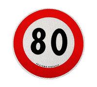 4R Quattroerre.it 1545/80 Señal de Límite de Velocidad 80 km/H Homologada EU